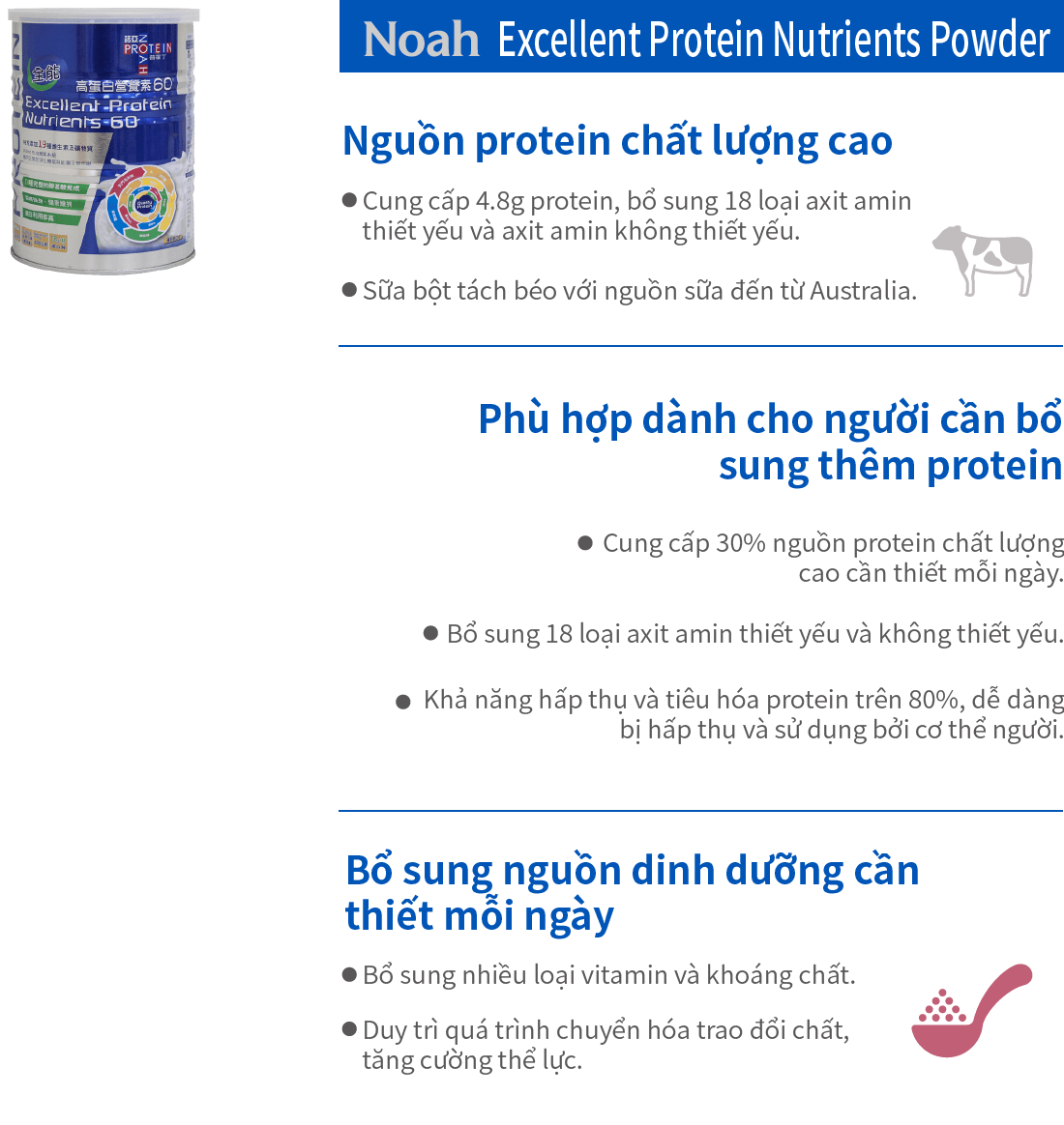 Noah Excellent Protein Nutrients Powder 60